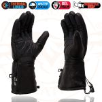 Milwaukee Leather Men’s Black Gauntlet Motorcycle Hand Gloves-Black Leather Waterproof Gel Palm Soft Skin-SH292 - Image 6
