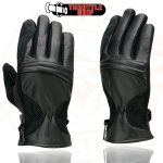 Milwaukee Leather SH296 Men’s Black Leather Mesh Racing Motorcycle Hand Gloves W/ Padded Knuckle - Image 4