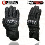 Milwaukee Leather SH298 Men’s Black Perforated Leather Racing Motorcycle Gloves w/ Padded Fingers - Image 4