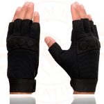 Milwaukee Leather SH44610 Men’s Black Gel Padded Fingerless Motorcycle Mechanics Hand Gloves w/ Amara Cloth’ - Image 5
