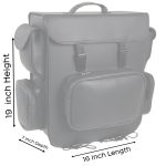 Milwaukee Leather SH584 Large Black PVC Motorcycle Sissy Bar Bag with 5 Bonus Pockets - Image 3