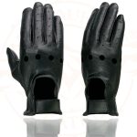 Milwaukee Leather SH721 Women’s Black Perforated Leather Full Finger Motorcycle Hand Gloves W/ Breathable ‘Open Knuckle’ - Image 5