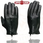 Milwaukee Leather SH722 Women’s Black Unlined Leather Lightweight Motorcycle Hand Gloves W/ Wrist Zipper Closure - Image 5