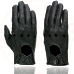 Milwaukee Leather SH729 Men’s Black Perforated Leather Full Finger Motorcycle Hand Gloves W/ Breathable ‘Open Knuckle’ - Image 4