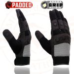Milwaukee Leather SH76101 Men’s Black and Grey Textile Mesh Motorcycle Mechanics Hand Gloves W/ Amara Cloth Bottom - Image 5