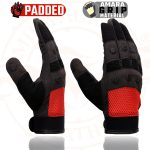 Milwaukee Leather SH76102 Men’s Black and Red Textile Mesh Motorcycle Mechanics Hand Gloves W/ Amara Cloth Bottom - Image 5