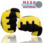 Milwaukee Leather SH791 Men’s Black Leather and Yellow Mesh Combo Racing Motorcycle Hand Gloves W/ Elasticized Fingers - Image 4