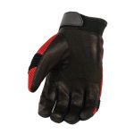 Milwaukee Leather SH791 Men’s Black Leather and Red Mesh Combo Racing Motorcycle Hand Gloves W/ Elasticized Fingers - Image 4