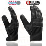 Milwaukee Leather SH802 Women’s Black Leather and Mesh Racing Motorcycle Gloves w/ Padded Fingers - Image 5