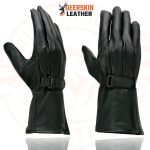 Milwaukee Leather SH864 Men’s Gauntlet USA Deerskin Leather Unlined Motorcycle Winter Gloves - Image 4