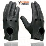 Milwaukee Leather SH869 Men’s Black Deerskin Leather Unlined Professional Driving Gloves - Image 6
