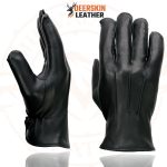Milwaukee Leather SH875 Men’s Thermal Lined USA Deerskin Black Leather Motorcycle Gloves w/ Snap Wrist Closure - Image 4