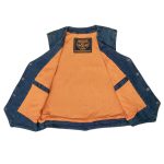 Milwaukee Leather MDL4000 Women’s Blue Plain Side 4 Snap Front Denim Vest - Image 4
