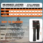Milwaukee Leather MDM5006 Men’s 5 Black Pocket Tear Resistant Motorcycle Denim Jeans Infused w/ Aramid Fibers - Image 3