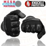 Milwaukee Leather SH802 Women’s Black Leather and Mesh Racing Motorcycle Gloves w/ Padded Fingers - Image 4