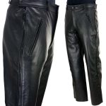 Milwaukee Leather LKM5727 Men’s Black Premium Leather Motorcycle Rider Protective Over Pants w/ Side Zipper Entry - Image 6