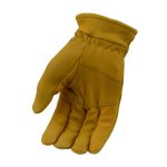 M Boss Motorcycle Apparel BOS37547 Men’s Yellow Lined Full Grain Deerskin Gloves - Image 4