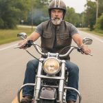 Milwaukee Leather MLM3510 Men’s Black/Beige Premium Leather Club Style Vest – Dual Closure Open Neck Motorcycle Vest - Image 6