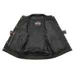 Men’s Premium Cowhide Leather Club Style Motorcycle Biker Riding Vest BZ6410 - Image 4