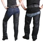 Hot Leathers CHM1001 Best Selling Black Fully Lined Unisex Leather Chaps - Image 4