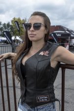 Event Leather ELL4900 Women’s Classic Black Genuine Leather Side Laced Motorcycle Riders Vest w/ 9 Patches - Image 5