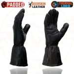 Milwaukee Leather G039 Men’s Black Gauntlet Motorcycle Deerskin Long Cuff Thermal Lined Gloves - Image 5