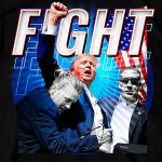 Hot Leathers Donald Trump Fight Fist Black T-Shirt GMS1558 - Image 5