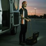 Milwaukee Motorcycle Clothing Co. Men’s Blk/Orange Mechanic Work Shirt – w / Reflective Strip, Rider‑Built MDM11610 - Image 2