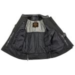 Milwaukee Leather LKL27005 Women’s Scuba Style Black Leather Motorcycle Biker Jacket w/ Reflective Wings and Studs - Image 4