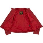 Milwaukee Leather LKL2738 Women’s Red Premium Leather Scuba Style Biker Jacket w/ Mandarin Collar - Image 6