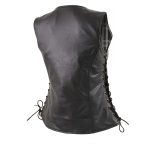 Milwaukee Leather LKL4710 Women’s Black Premium Leather Motorcycle Biker Rider Vest w/ Snap Button Closure - Image 8