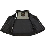 Milwaukee Leather Women’s Bella Distressed Brown Leather Motorcycle Vest with Side Laces – LKL4719 - Image 8