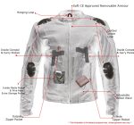 Milwaukee Leather LKM17003  Men’s Premium Black Leather Motorcycle Riders Jacket with CE Armor Protecion - Image 4