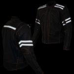 Milwaukee Leather Men’s Matte Black Street CE Armored Motorcycle Vented Jacket – Reflective – LKM17012 - Image 13