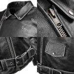 Milwaukee Leather Men’s Live to Ride Classic Black Premium Leather CE Armored Motorcycle Jacket – Side Lace – LKM1706 - Image 13