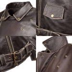 Milwaukee Leather Men’s Live to Ride Classic Retro Brown Premium Leather CE Armored Motorcycle Jacket – Side Lace – LKM1707 - Image 9