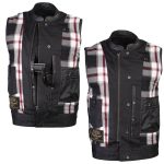 Milwaukee Leather LKM3783 Men’s Classic Black Leather Motorcycle Vest with Inside Flannel Liner - Image 4