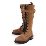 Milwaukee Leather Women’s Brown Leather 14″ Tall Motorcycle Lace-Up High-Rise Boots MBL9358 - Image 5
