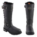 Milwaukee Leather MBL9385 Women’s Black Leather 15-Inch Calf Laced Motorcycle Riding Boots with Side Zipper - Image 5