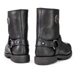 Milwaukee Leather MBM9042 Men’s Black Ruf Leather Short Harness Motorcycle Boots w/ Inside Zipper - Image 4