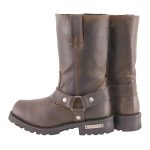 Milwaukee Leather Men’s Classic 11-Inch Dark Brown Leather Harness Square Toe Motorcycle Boots MBM9062 - Image 11