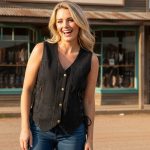 Milwaukee Leather MDL4020 Women’s Classic Black ‘6 Pocket’ Side Lace Denim Vest - Image 6