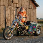 Biker Clothing Co. MDM11680 Men’s Classic Orange and White Tie-Dye Button-Down Frayed Sleeveless Cut Off Shirt - Image 7