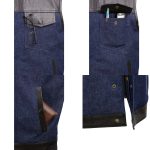 Milwaukee Leather MDM3004 Men’s Brute Dual Closure Blue Denim and Black Leather Club Style Vest - Image 5