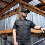 Milwaukee Leather MDM3030 Men’s Black Waxy Coated Denim Club Style Motorcycle Rider Vest w/ Shirt Collar - Image 6