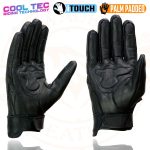 Milwaukee Leather MG7502 Men’s Black Leather Gel Palm Motorcycle Gloves w/ i-Touch and Cool-Tec Technology - Image 7