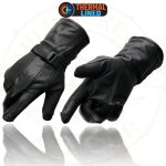 Milwaukee Leather MG7505 Men’s Black Gauntlet Leather Winter Motorcycle Hand Gloves - Image 6