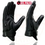 Milwaukee Leather MG7510 Men’s Black Leather Gel Padded Palm Short Wrist Motorcycle Hand Gloves W/ ‘Full Panel Cover’ - Image 5