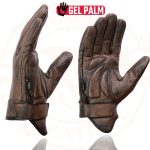 Milwaukee Leather MG7512 Men’s Brown Leather Gel Padded Palm Short Wrist Motorcycle Hand Gloves W/ ‘Full Panel Cover’ - Image 5