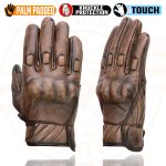 Milwaukee Leather MG7514 Men’s Brown Leather with Gel Palm Motorcycle Gloves W/ Protective Knuckle - Image 5